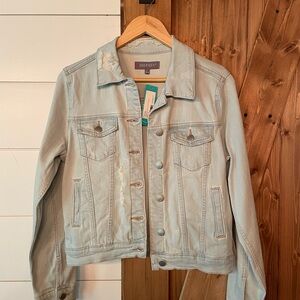 Just USA Distressed Light Blue Classic Jean Jacket